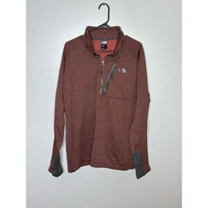 The North Face Sweater Mens XXL Burgundy Canyonlands Half Zip Pullover Casual